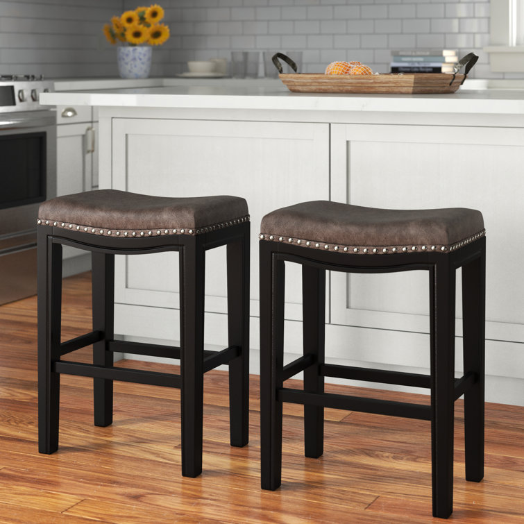 Lark Manor Asela Upholstered Counter Stool Reviews Wayfair